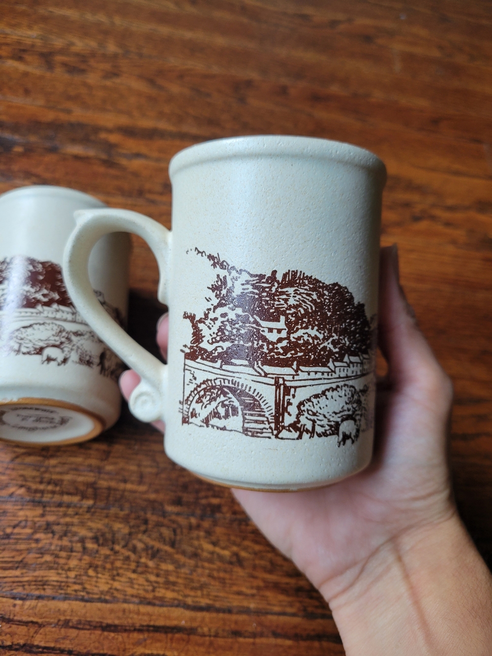 Laugharne Pottery Llandeilo Handmade Stoneware Mug Vintage Set Of 2 Rustic - Picture 5 of 17